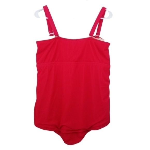 Torrid Red Mesh Sweetheart One-Piece Swimsuit - Picture 2 of 4